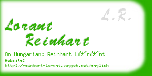 lorant reinhart business card